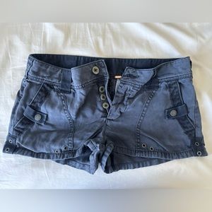 Free People Navy Blue Cargo Shorts
